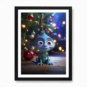 Alien Christmas Ornament 3 Art Print