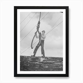 Lumberjack Ready To Sink The Hook Into A Log, Long Bell Lumber Company, Cowlitz County, Washington By Russell Lee Art Print