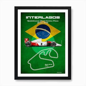 Interlagos MP 4 6 Vintage Poster