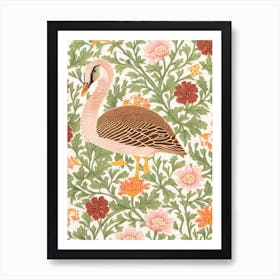 Goose William Morris Style Bird Art Print