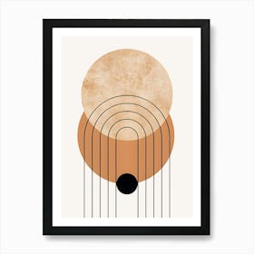 Bohemian Abstract Circles Art Print