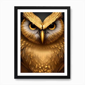 Golden Owl Art Print