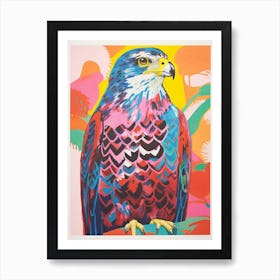 Colourful Bird Painting Hawk 3 Art Print