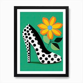 A Woman's Palette: Painting with Flowers and Shoes Art Print