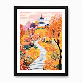 Summer Palace, China In Autumn Fall Illustration 0 Art Print