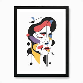 Abstract Portrait Of A Woman 93 Art Print