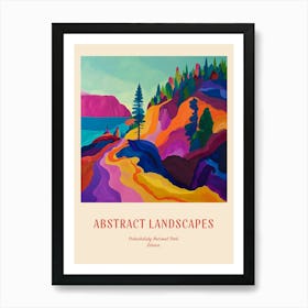 Colourful Abstract Pribaikalsky National Park Siberia 3 Poster Art Print