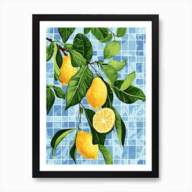 Lemons Illustration 8 Art Print