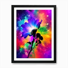 Flower In Space 8 Art Print