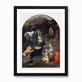 Virgin Of The Rocks, Leonardo Da Vinci Art Print