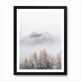 Foggy Tree View Art Print
