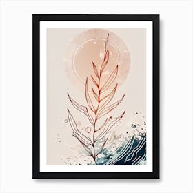 - Abstract Minimal Boho Beach 1 Art Print