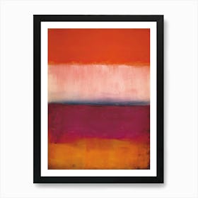 Orange And Red Abstract Painting 4 Art Print