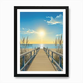 Beach Dune With Reeds Art Print