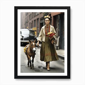 Frida and the foal Art Print