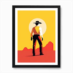 Western Cowboy Frontier Art Print