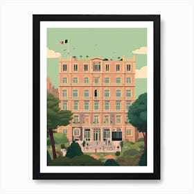 Barcelona Spain Travel Illustration 3 Art Print