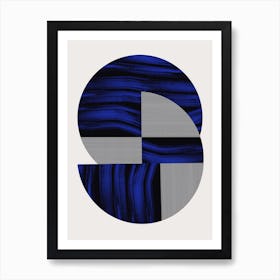 Scandinavian In Blue And Black 2 Art Print