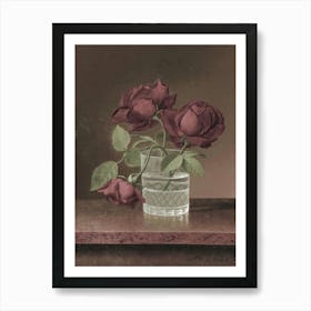 Roses In A Vase 13 Art Print