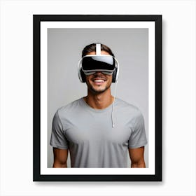 Man In Vr Headset 1 Art Print