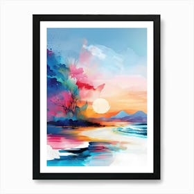 Abstract Watercolor Painting Art Print