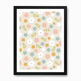 Floral Pattern.Colorful roses. Flower day. artistic work. A gift for someone you love. Decorate the place with art. Imprint of a beautiful artist. Art Print