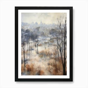 Winter City Park Painting Hampstead Heath London 2 Art Print