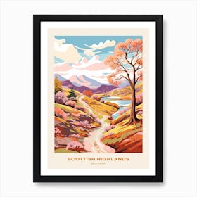 Scottish Highlands Scotland Hike Poster Art Print