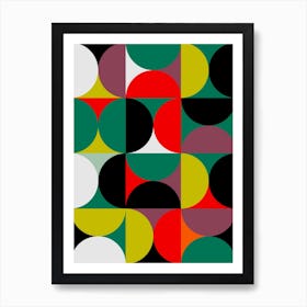 Mid Century Pastel 3 Art Print