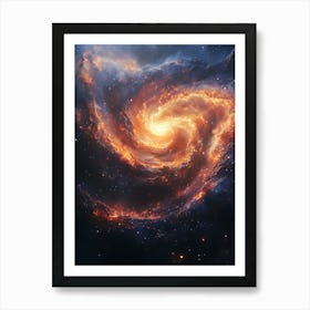 Spiral Galaxy In Space Art Print