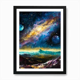 A Galaxy View From The Surface Of An Alien Planet 1 Art Print