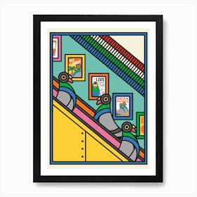 London Pigeons Picadilly Circus Train Commute Art Print