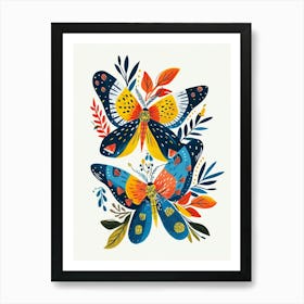 Colourful Insect Illustration Moth 25 Art Print