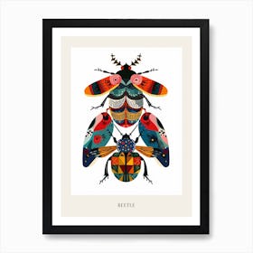 Colourful Insect Illustration Beetle 17 Poster Art Print