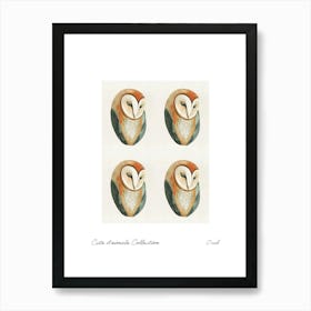 Cute Animals Collection Owl 4 Art Print