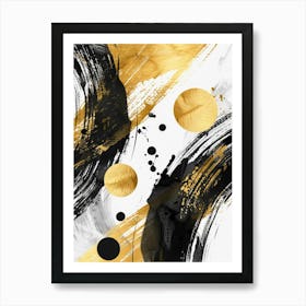 Abstract Gold And Black Canvas Print 7 Art Print