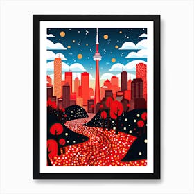 Toronto, Illustration In The Style Of Pop Art 2 Art Print