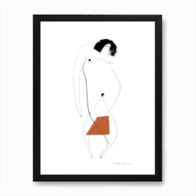 Tangled Naked Woman Art Print