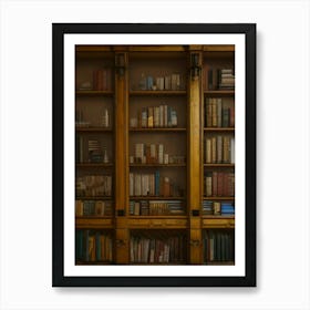Books Book Shelf Shelves Knowledge Book Cover Gothic Old Ornate Library Art Print
