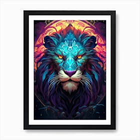 Lion King Blue Art Print