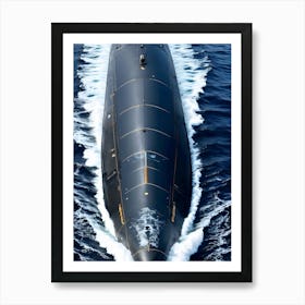 Submarine In The Ocean-Reimagined 12 Art Print