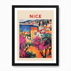 Nice France 2 Fauvist Travel Poster Art Print