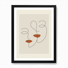 Two Faces Art Print