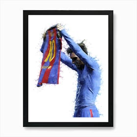 Lionel Messi Watercolor Art Print