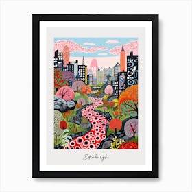 Poster Of Edinburgh, Illustration In The Style Of Pop Art 1 Art Print