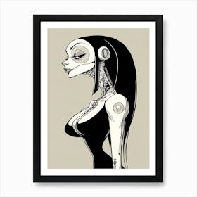 Skeleton Woman Art Print