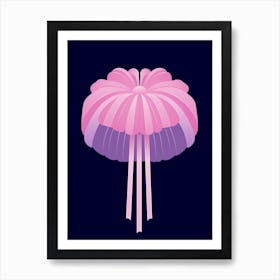 Mauve Stinger Jellyfish Cartoon 3 Art Print