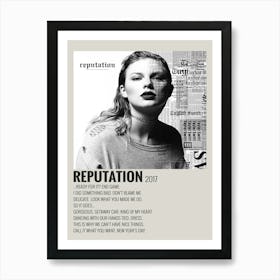 90s Taylor Swift Reputation Album Music Poster Canvas Art Art Print