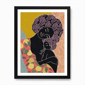 African Mother And Daughter Art Print