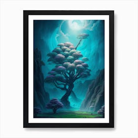 Lone Tree In The Forest Art Print